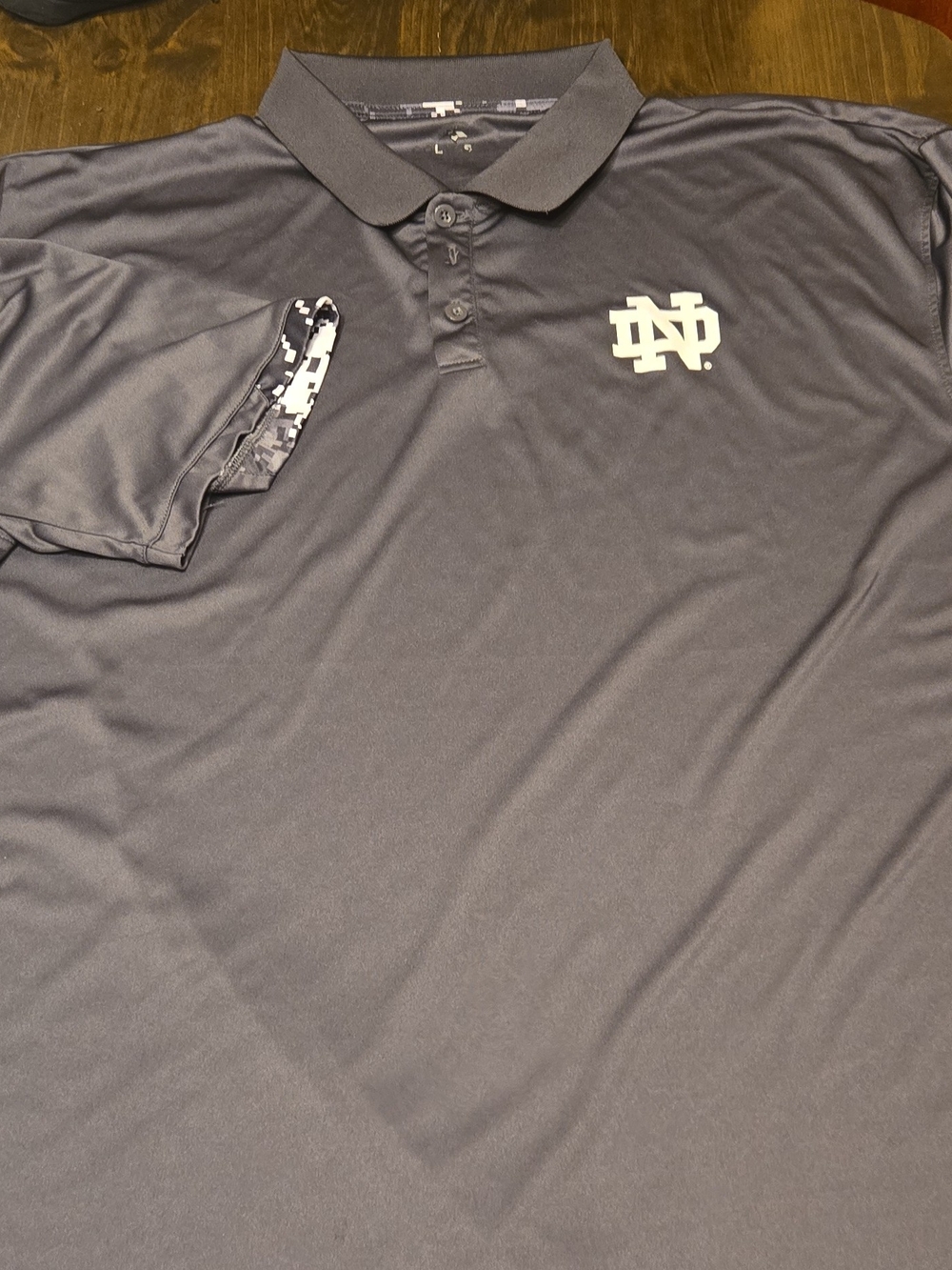 Notre Dame Colloseum 2XT Men's Black Polo Shirt with Embroidered ND Logo